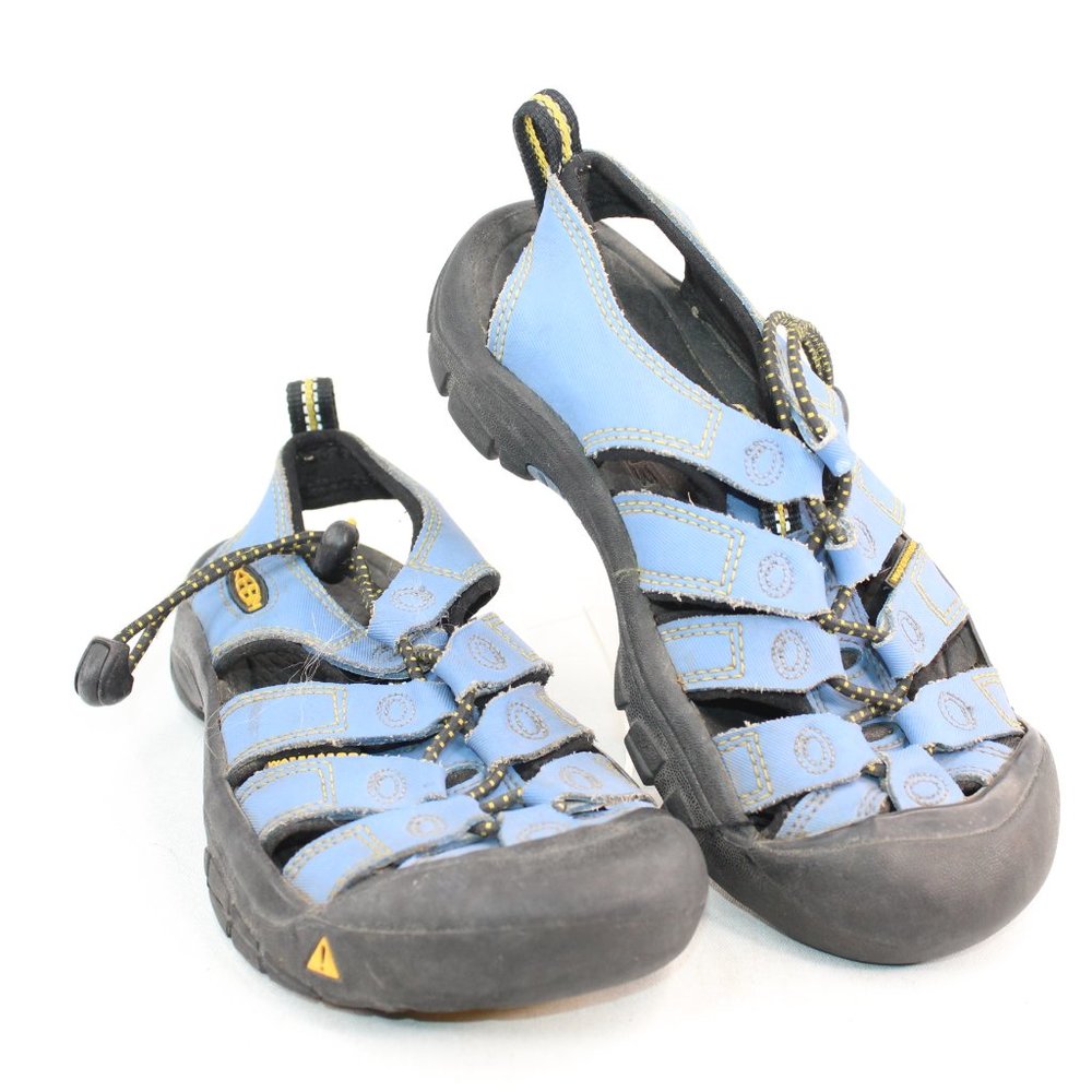 KEEN Hiking Trail Outdoor Waterproof Blue Fabric Strap Toggle Sandal #124 - Picture 2 of 9